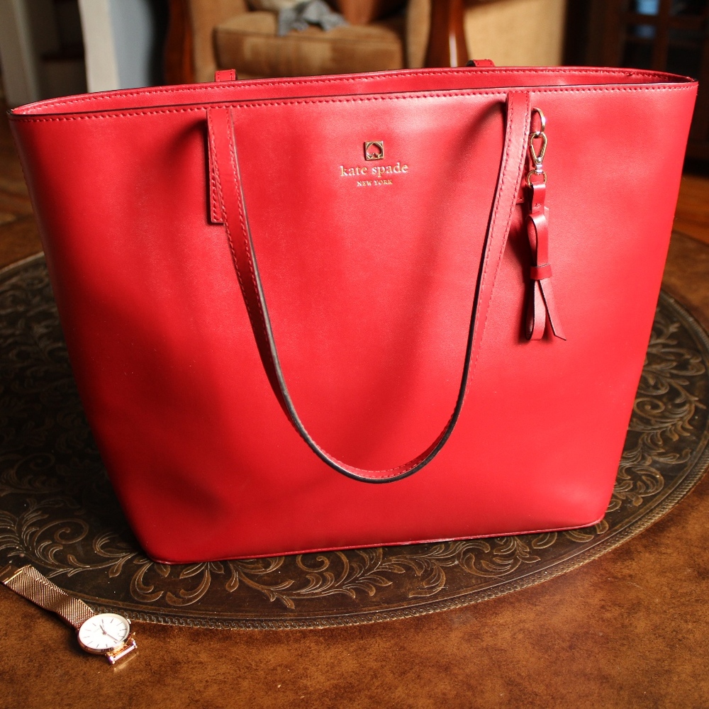 Kate Spade Sawyer Street Tori Tote Red EUC